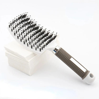 Hair Brush Scalp Massage Comb Hairbrush Boar Bristle Nylon Women Wet Curly Detangle Hair Brush Salon Hairdressing Styling Tool