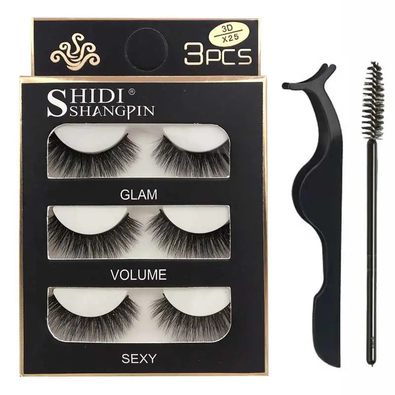 Eyelashes 3d mink lashes natural long make up false eyelashes eyelash brushes makeup eye lashes tweezers 3d lashes maquiagem