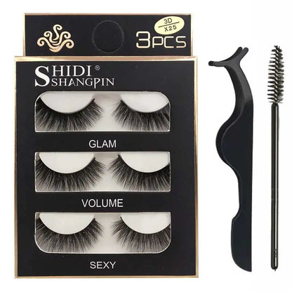 Eyelashes 3d mink lashes natural long make up false eyelashes eyelash brushes makeup eye lashes tweezers 3d lashes maquiagem