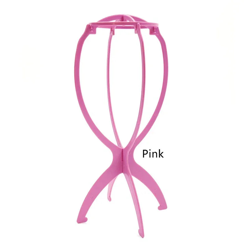 Wig Diaplay Stands Plastic Hat Display Wig Head Holder Mannequin Stand Portable Folding Flexible Plastic Wig Stand