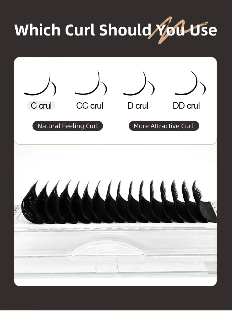 Faux Mink  8-25mm Natural Soft Lashes Bulk Wholesale Individual Lash 0.03MM Premium Mega Volume Eyelash Extensions Makeup