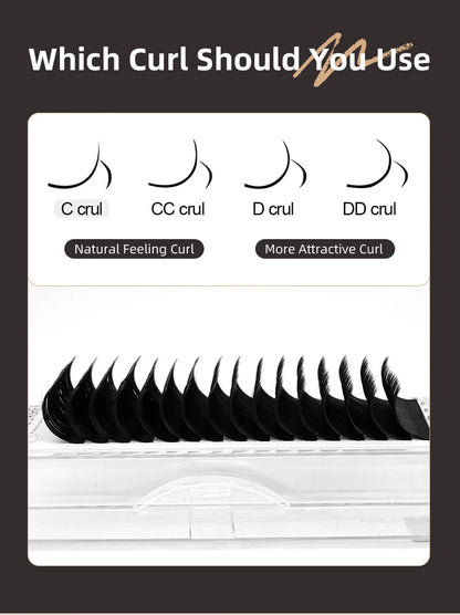 Faux Mink  8-25mm Natural Soft Lashes Bulk Wholesale Individual Lash 0.03MM Premium Mega Volume Eyelash Extensions Makeup