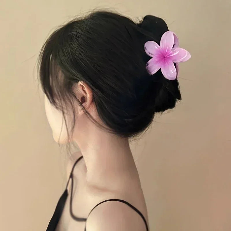 NewFlower Shape Hair Claw Clips for Women Girls Barrette Crab Claw Clip Ponytail Hairpins Bath Beach Headwear Hair Accessories