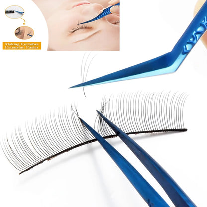 1PC Eyelash Extension Tweezers Lash Applicator Tool Stainless Curved Straight For Eyelash Tongs False Clip Makeup Nail Art Tool