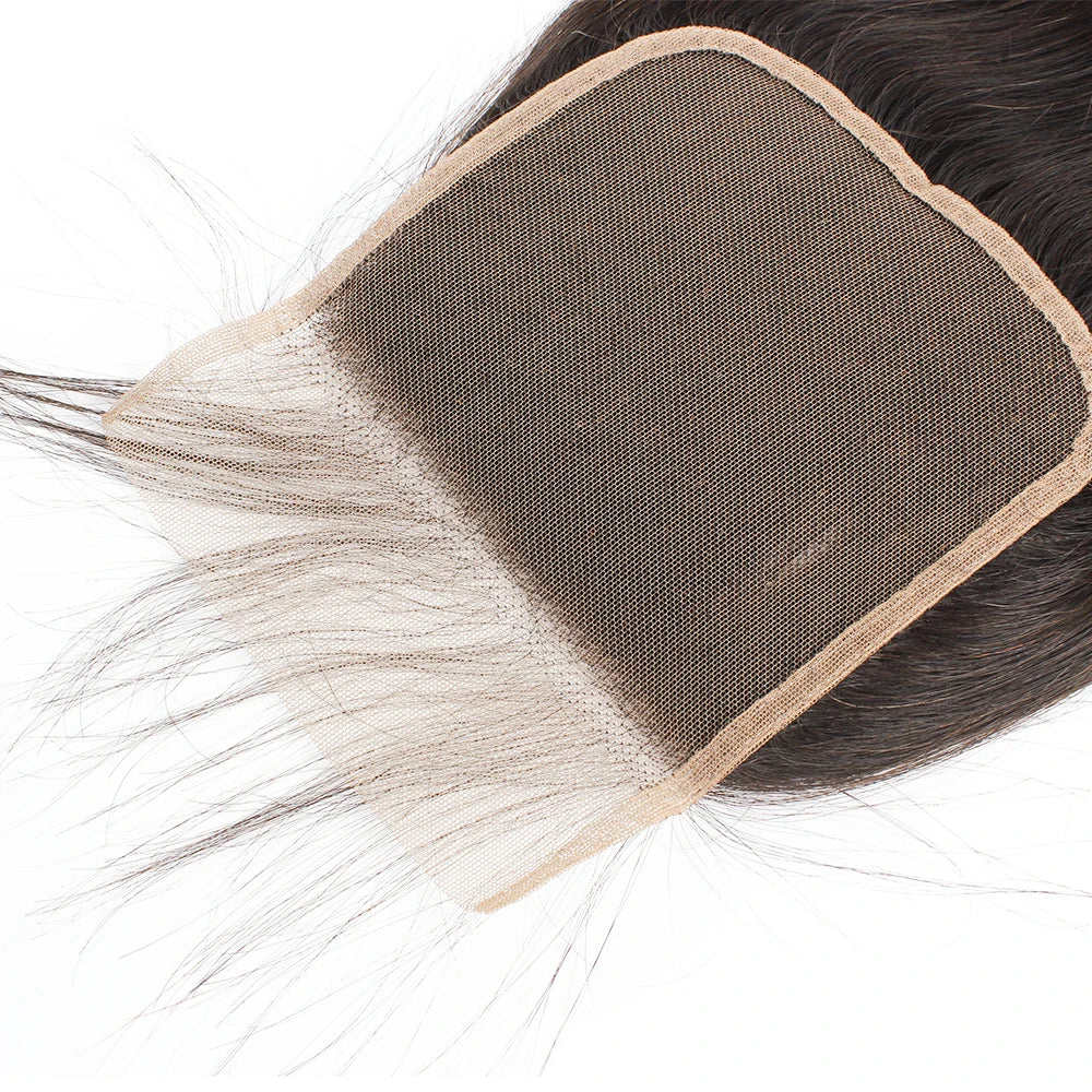 1pc 100% Human Hair Lace Frontal Closure 5x5 4x4 2x6 13x4 13x6 Lace Closure Free Part Pre-Plucked Transparent Lace Straight