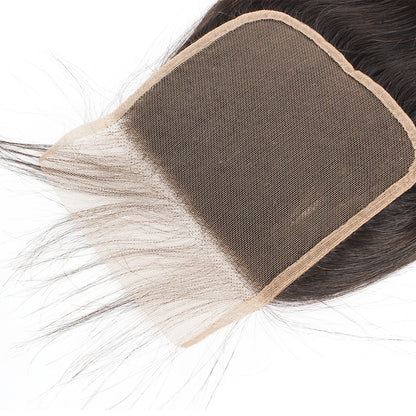 1pc 100% Human Hair Lace Frontal Closure 5x5 4x4 2x6 13x4 13x6 Lace Closure Free Part Pre-Plucked Transparent Lace Straight