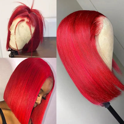 Glueless wigs  T Part Lace Front Wig 13*4 Lace Front Human Hair Wigs For Women  Closure Wigs 180 Density Short Straight Bob Wigs