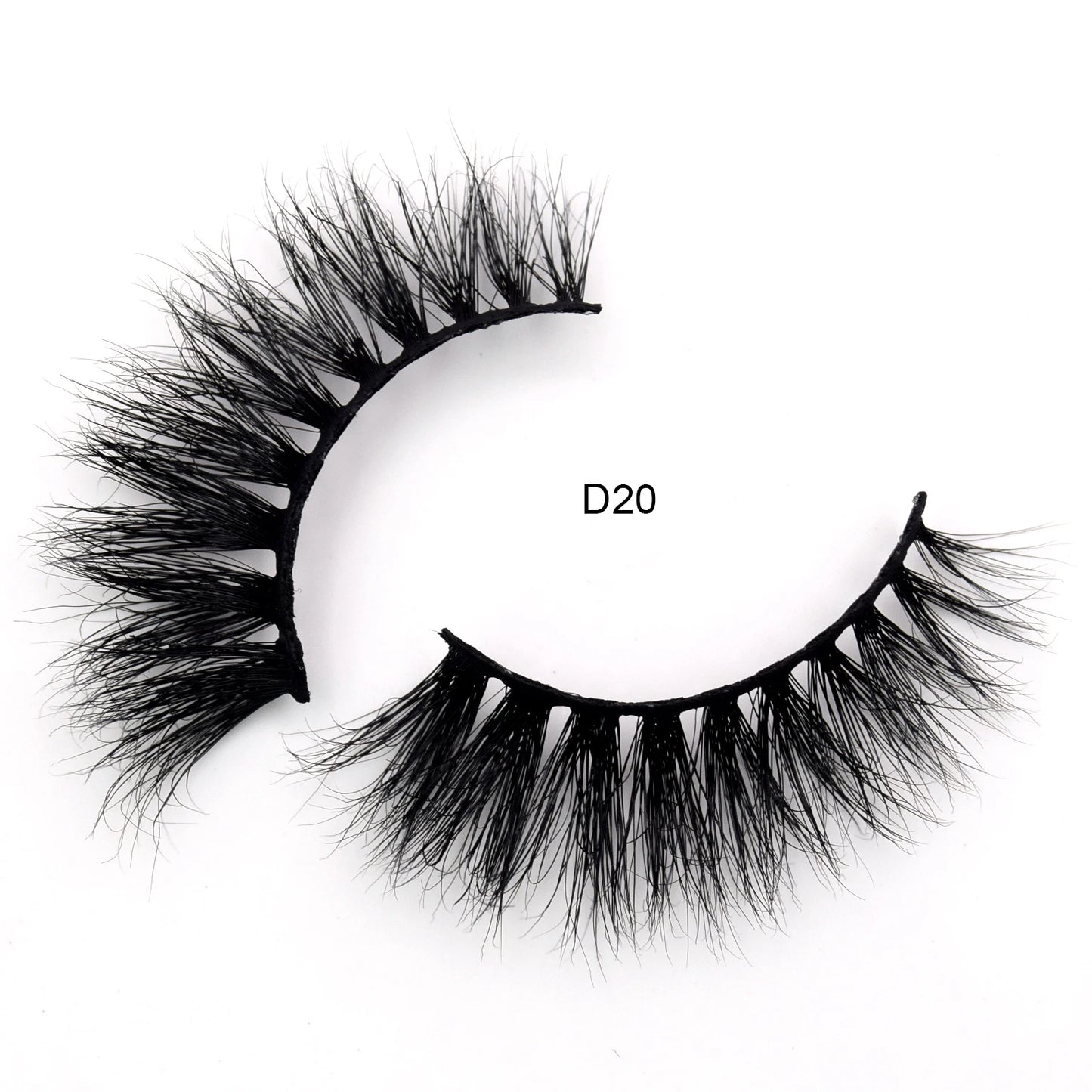 Visofree Mink Eyelashes 3D Mink Lashes Thick Crisscross Winged Eyelashes Cruelty Free Mink 1 Pair/box False Lashes D22