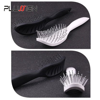 Salon & Home Use Anti Static Hair Brush Tangle Free Pocket Comb Hair Massage Scalp Brush Electric Ionic Styling Hairbrush