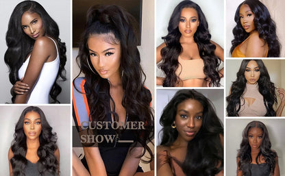 Body Wave Bundles With Closure 100% Human Hair Weave Bundles With Closure 70g/pc Brazilian Hair Weave Ombre Bundles With Closure