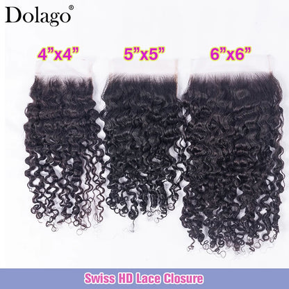 2x6 4x4 5x5 6x6 HD Lace Closure With Bundles Burmese Curly Human Hair Bundles With Closure Raw Weaves Human Hair With Closures