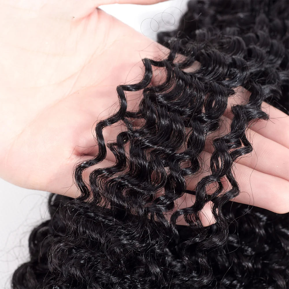 Mongolian Curly Hair Weave Bundles Virgin Kinky Curly Human Hair Bundle 100% Unprocessed Hair Extensions Natural Black Color