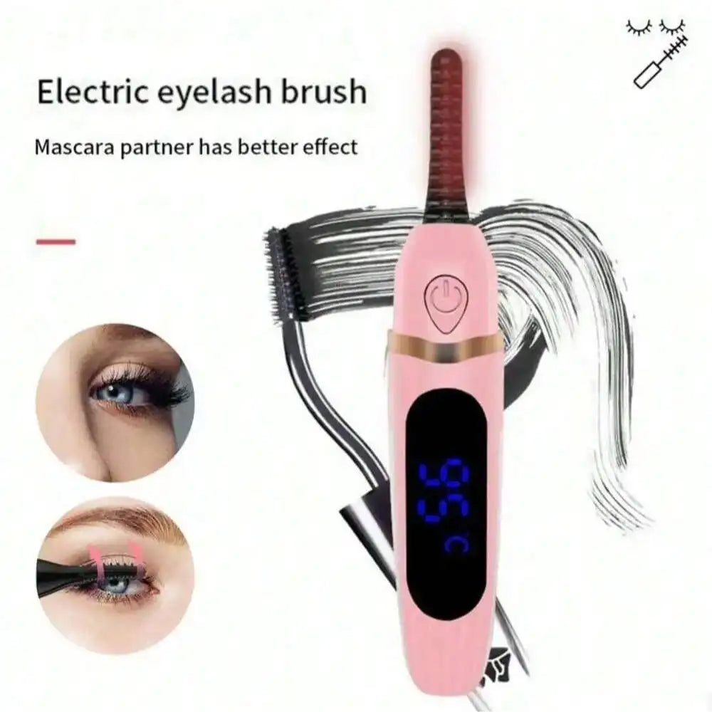 Electric Eyelash Curler Eyebrow Trimmer USB Rechargeable Portable 2-In-1 Multifunctional Heated Eye Lashes Curling Tool