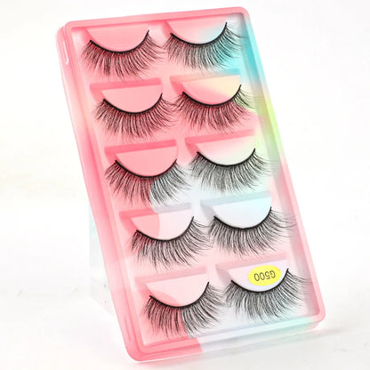 5 Pairs 3d mink eyelashes eyelash extension natural false eyelashes volume dramatic 3d lashes maquillaje mink cilios makeup tool
