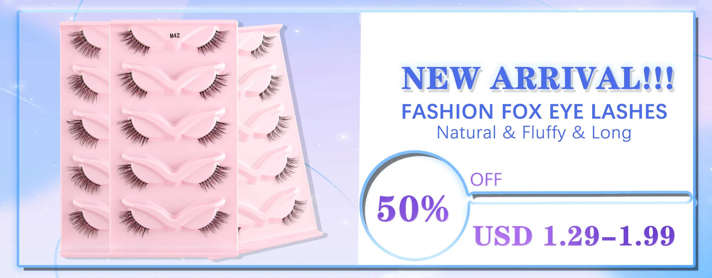 Natural Short False Mink Lashes 3/5/10 Pairs Extensions Eye Hair False Eyelashes 3D Faux Cils Soft Fluffy Eye Lashes for Beauty
