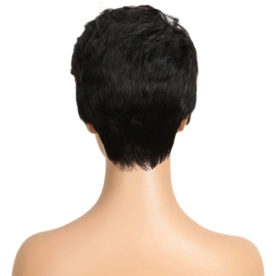 Peruvian Short Straight Hair Wig Pixie Lace Human Hair Wigs For Black Women  Remy Hair Short Lace Pixie Cut Fashion wig