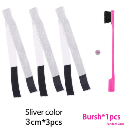 Edge Laying Scarf Elastic Headband For Wigs Lace Frontal 3Pcs Lace Melting Band With 1Pcs Double Side Edge Control Hair Comb