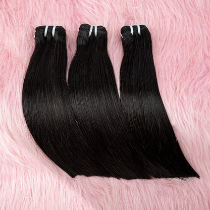 Raw Vietnamese Hair Bundles 16A Grade Virgin Human Hair Double Drawn Bone Straight Natural Color Hair Bundles Unprocessed