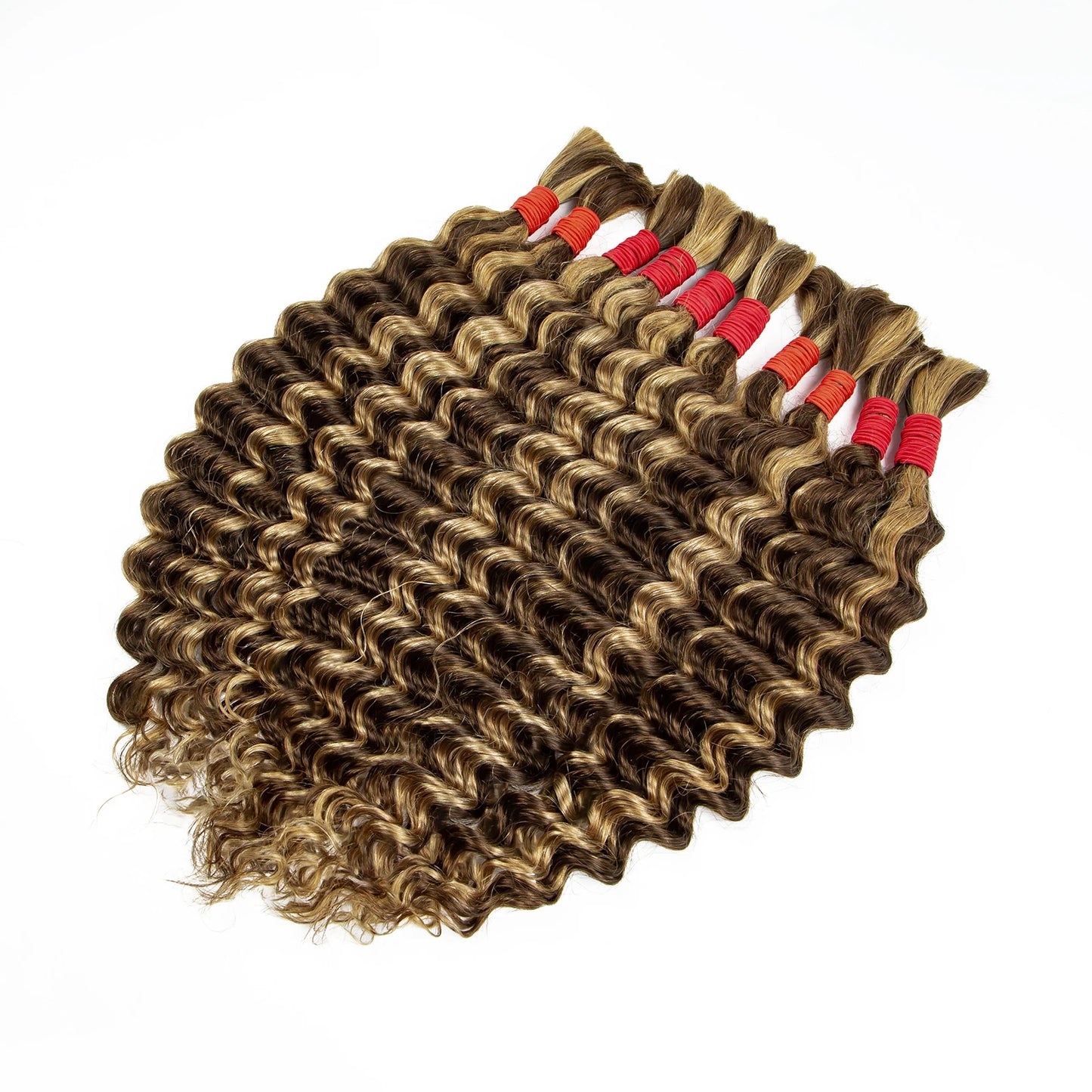 Deep Wave Bulk Human Hair for Boho Braids No Weft 100% Virgin Human Hair Bulk for Braiding Curly Extension Bundles for Women