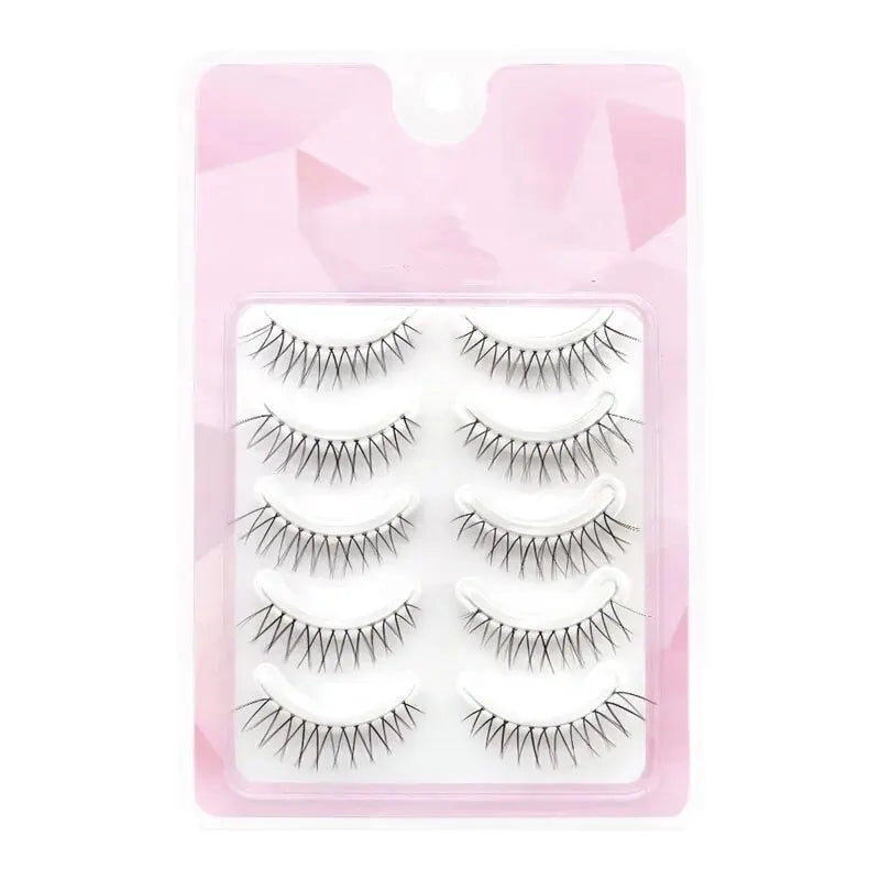 Natural Long Eye Makeup 5Pairs Set Cos False Eyelashes Lash Extension 3D Bunch Japanese Fairy Cosplay 5 Pairs