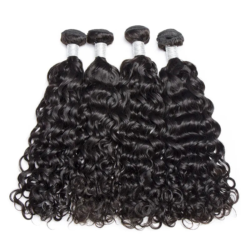 Water Wave Bundles Human Hair Peruvian Wet and Wavy Hair Bundles 30 Inch Long 1/3/4 Bundles Deal RemyCurly Human Hair Extensions