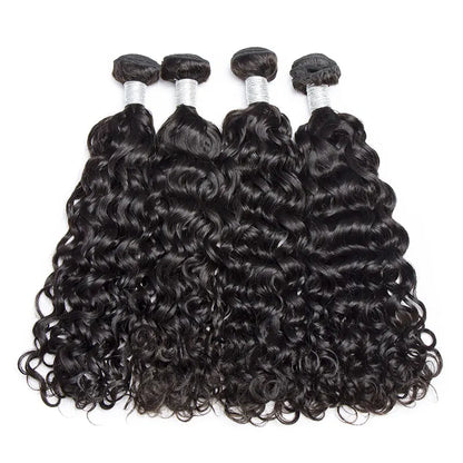 Water Wave Bundles Human Hair Peruvian Wet and Wavy Hair Bundles 30 Inch Long 1/3/4 Bundles Deal RemyCurly Human Hair Extensions