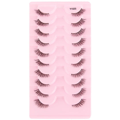 Cat Eye Lash 3/5/10 Pairs Half Lashes Natural Long False Eyelashes Wispy 3D Mink Lashes Volume Faux Cilios Extension Makeup Tool