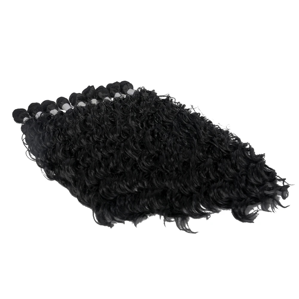 Long Synthetic Hair Bundles 18 20 22inch Loose Curly Hair Exetension Curly Hair Bundles 9PCS For Women