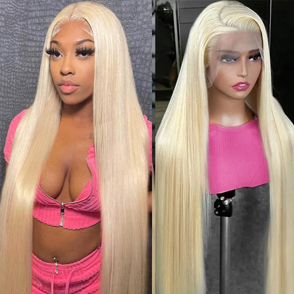 Straight 613 Human Hair Wigs Lace Front 13x4 Blond 613 HD Lace Frontal Wigs 250% Density Body Wave Lace Front Human Hair Wigs