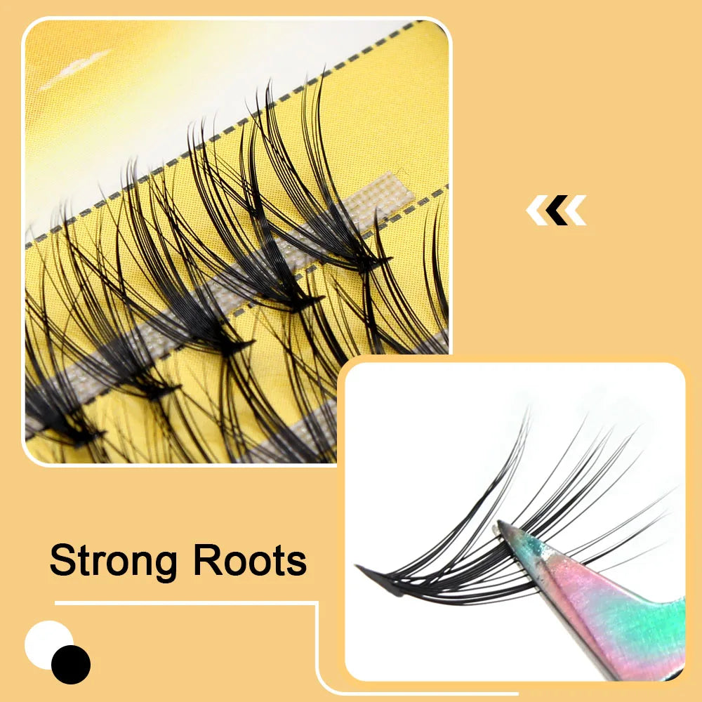 Moonlily Soft Mink Silk 20D/30D/40D Lashes Cluster Eyelash Extension Natural Long 3D Volume Effect Faux Bunche Individual Makeup