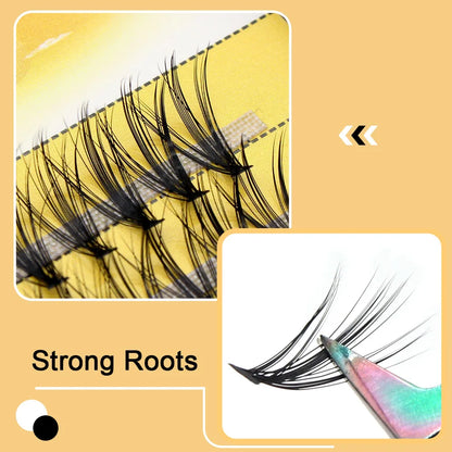 Moonlily Soft Mink Silk 20D/30D/40D Lashes Cluster Eyelash Extension Natural Long 3D Volume Effect Faux Bunche Individual Makeup