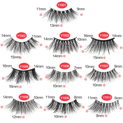 Cat Eye Lash 3/5/10 Pairs Half Lashes Natural Long False Eyelashes Wispy 3D Mink Lashes Volume Faux Cilios Extension Makeup Tool