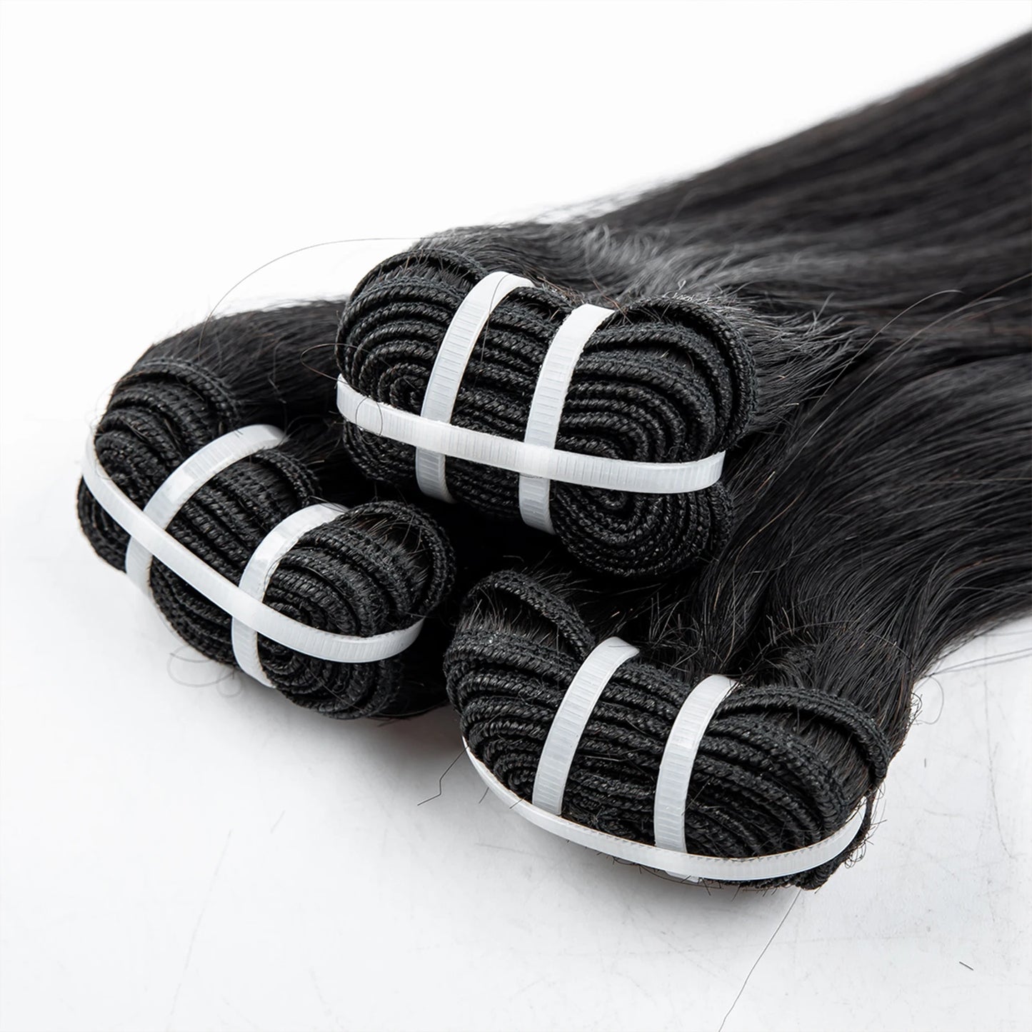 16A Vietnamese Virgin Hair Double Drawn Bone Straight Hair Bundles with 2x6/5x5 HD Lace Closure 100% Raw Human Hair Bundles