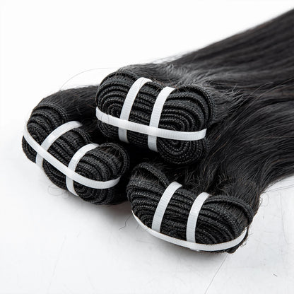 16A Vietnamese Virgin Hair Double Drawn Bone Straight Hair Bundles with 2x6/5x5 HD Lace Closure 100% Raw Human Hair Bundles