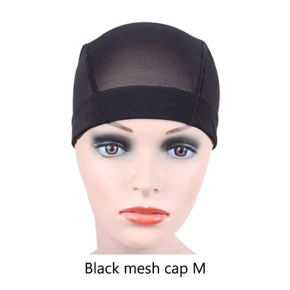 1 Pc Mesh Dome Cap for Making Wigs Easier Sew In Hair Stretchable Weaving Cap Elastic Nylon Breathable Mesh Net hairnet