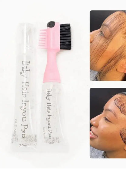 Edge Control Hair Gel Edge Brush Refillable Pocket Size Baby Hair Brush Kit Perfect Performance Long Lasting No White Residue