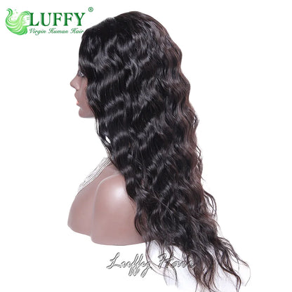 Deep Wave U Part Wig Human Hair No Leave Out Glueless V Part Wigs Brazilian Human Hair For Women 180% Density Clip in Half Wigs