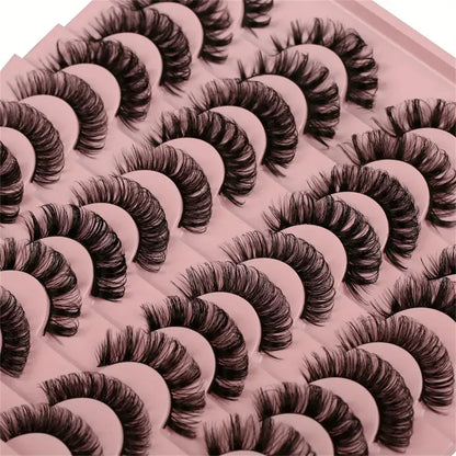 20 pairs Dramatic Volume 3D Faux False Eyelashes for Natural Looking Eyelash Extensions and Makeup