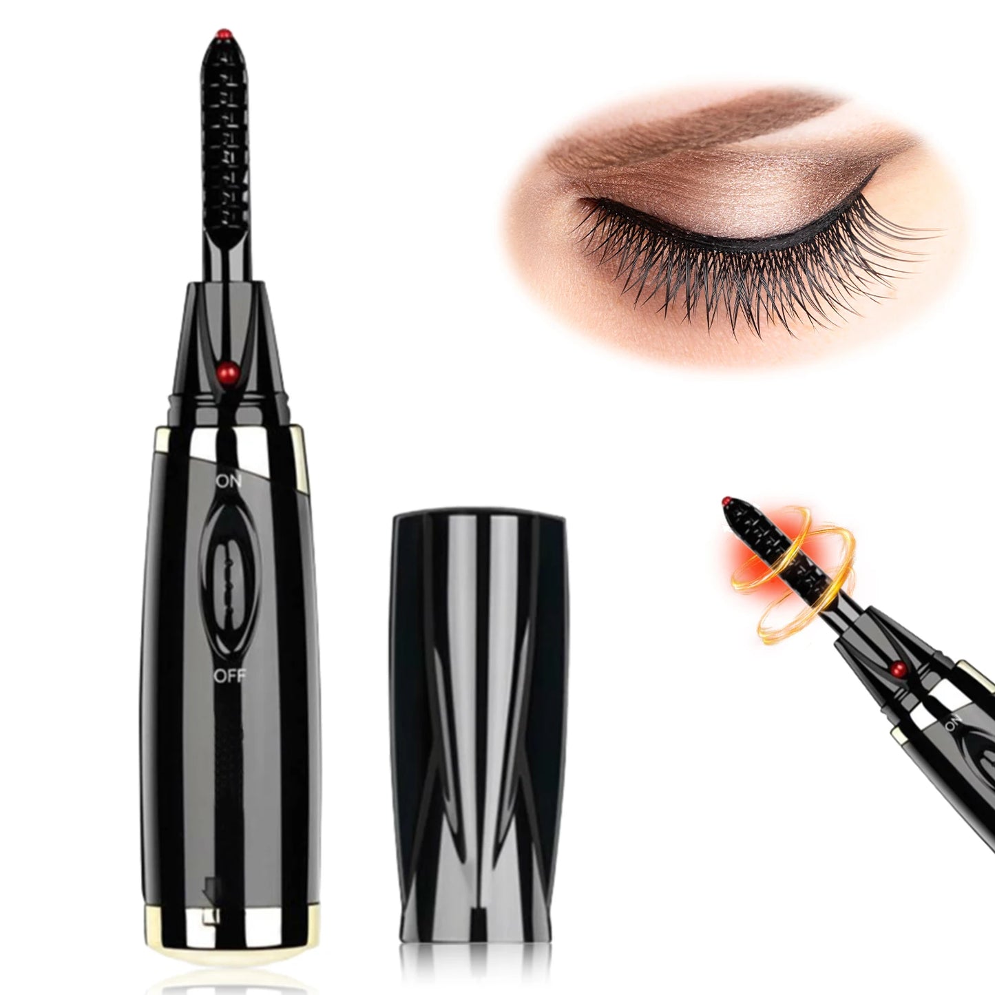 Electric Eyelash Curler For Instant Glam Long Lasting Natural Eyelash Comb Heated Lash Curling Tools