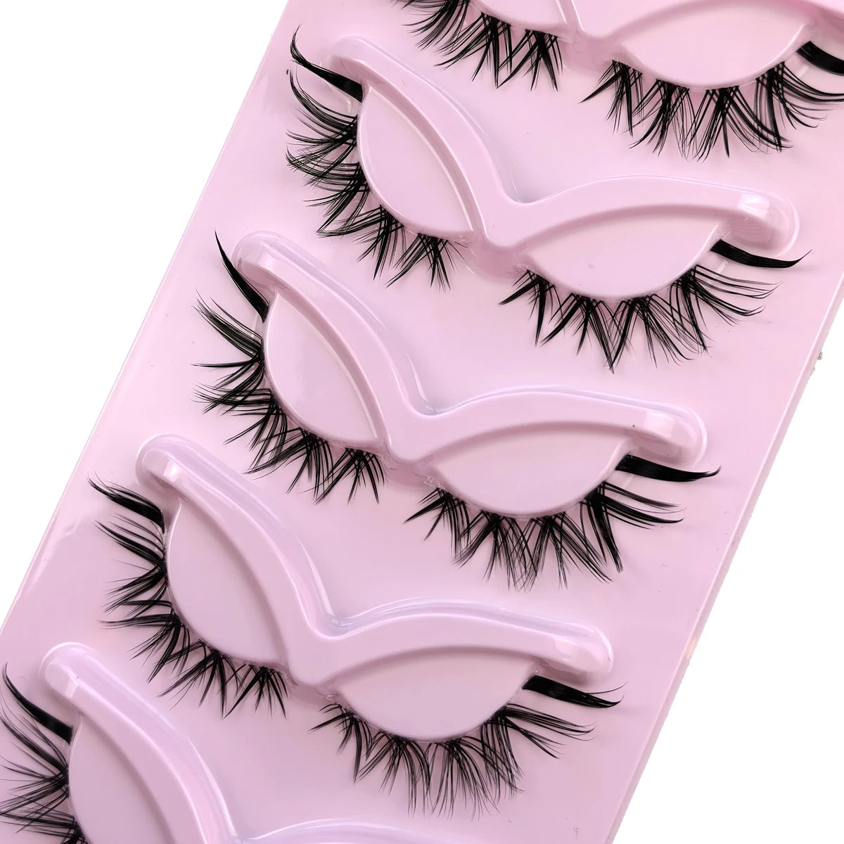HBZGTLAD Cat Eye Lashes Natural Look Fox False Eyelashes Gorgeous Wispy & Lightweight Faux Mink Lashes for Doll Eye Makeup