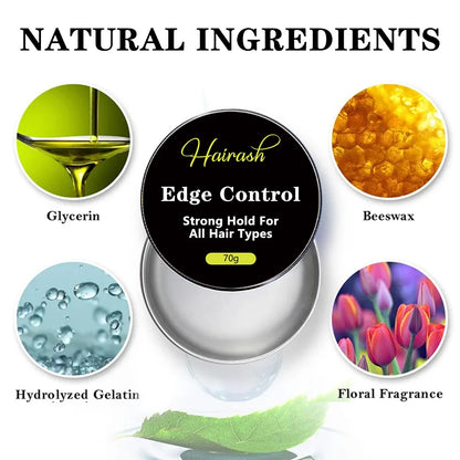 Edge Control Gel Private Label Strong Hold Hair No Residue Styling Baby Hair Non-greasy Smoother For All Hair Types