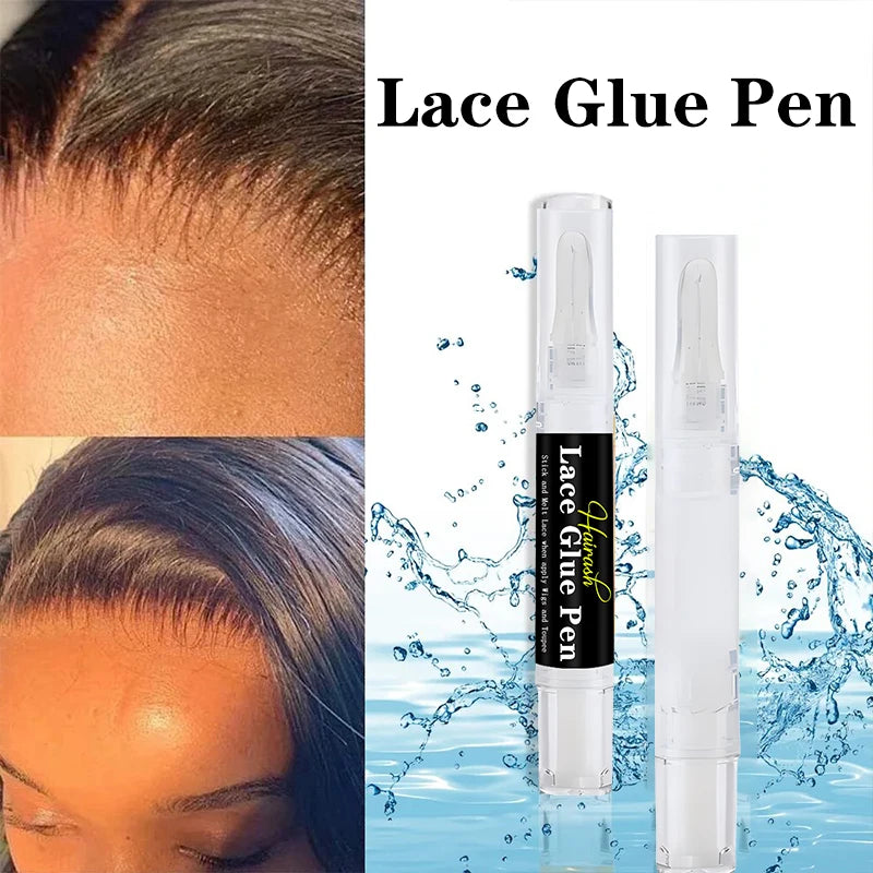 Wig Glue For Lace Front Waterproof Hair Mousse Glue Pen Wax Stick Hair Growth Oil Glue Remover Melt Band With Ear Cover