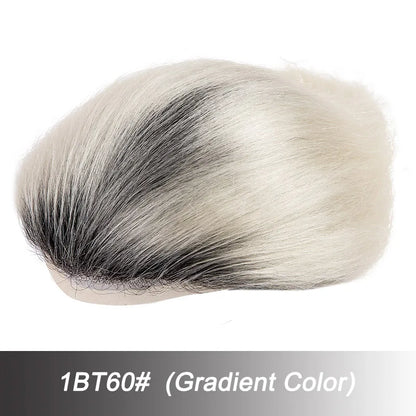 Men Wig Natural Haline Lace Front with Mono Top 6" Men's Capillary Prothesis Durable Toupee Men Wigs For Man Virgin Hair Toupee