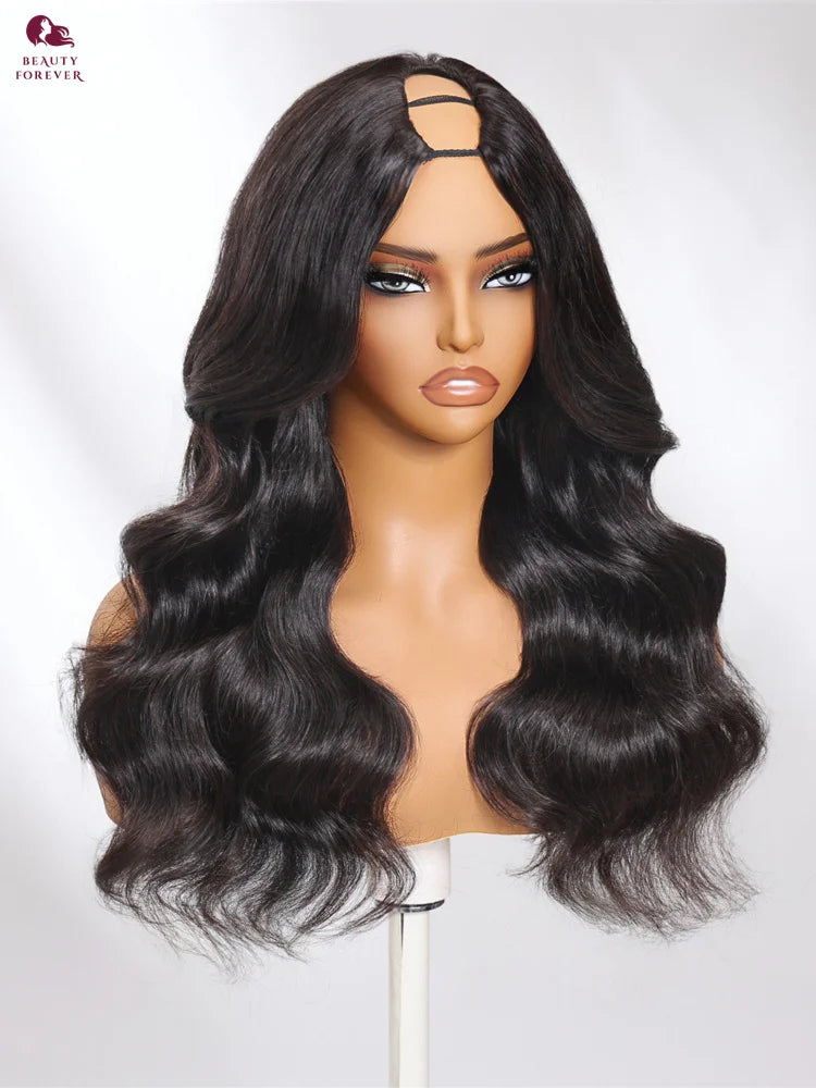 Beauty Forever EasiContout Body Wave V Part Human Hair Wig Seemless Upgrade U Part Wig 100% Raw Virgin Human Hair Wig