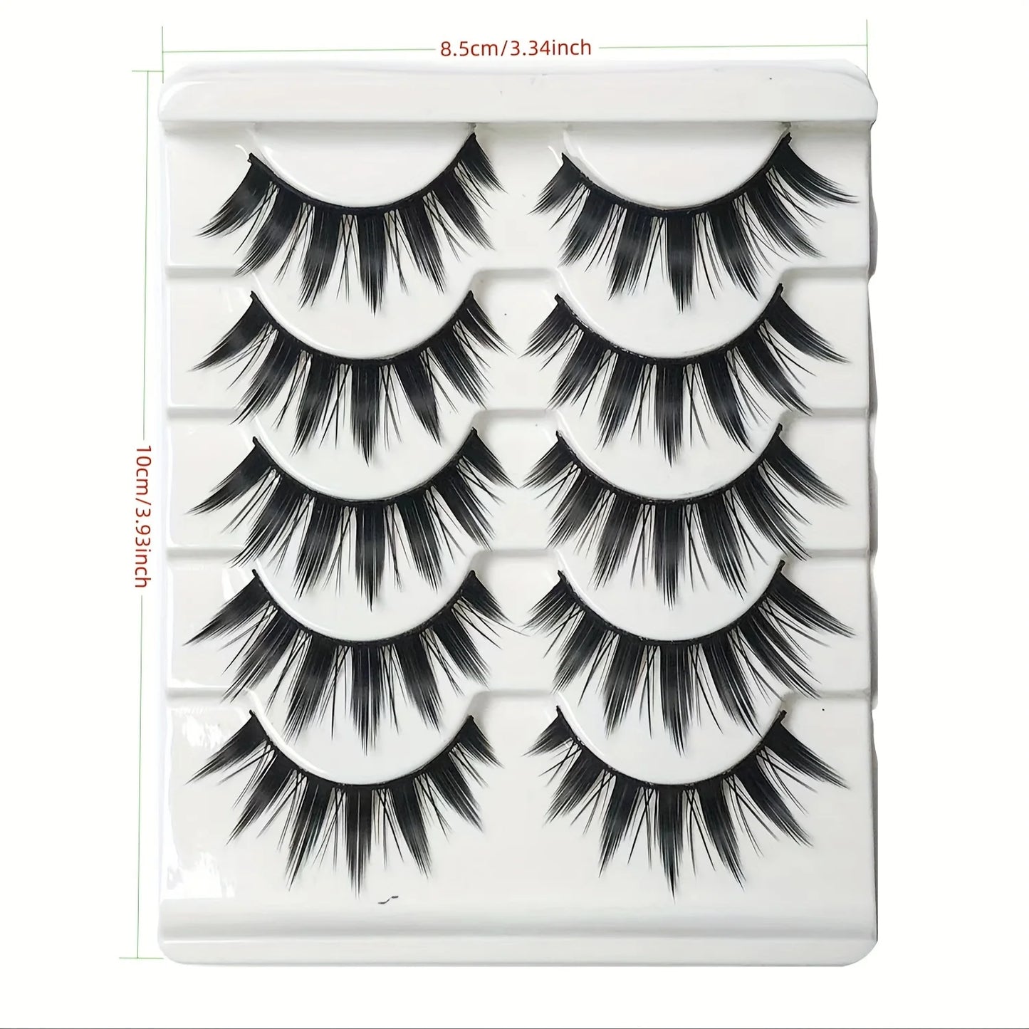5 pairs of 3D role-playing false eyelashes -5 pairs, C-roll, mixed style dramatic false eyelashes -5 pairs of great demons