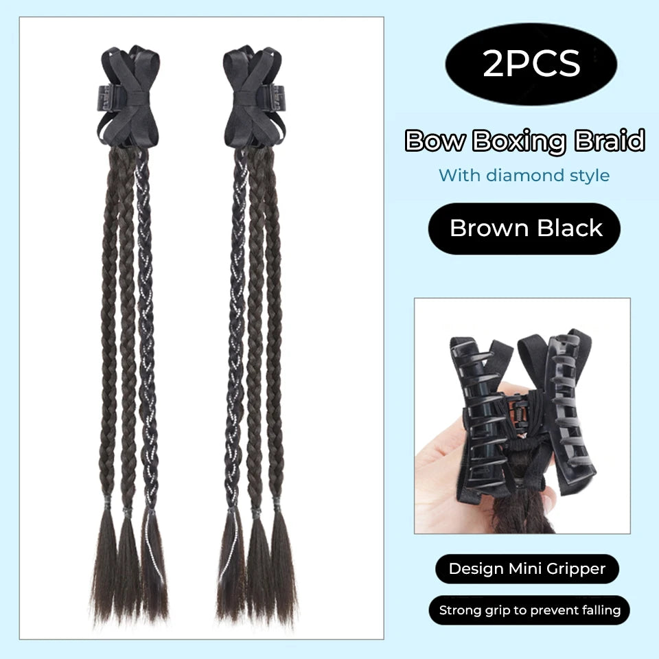 Ponytail Extension Bow Claw Curly Wavy Clip in Hairpiece Ponytail Hair Extensions Long Pony Tail Synthetic for Women Girl Daily