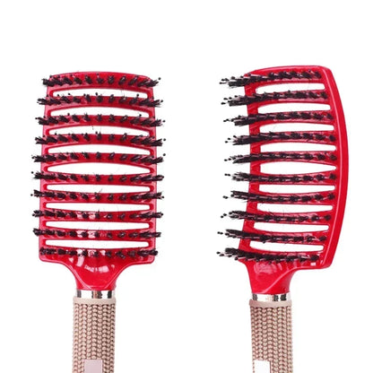 Hair Brush Scalp Massage Comb Hairbrush Boar Bristle Nylon Women Wet Curly Detangle Hair Brush Salon Hairdressing Styling Tool