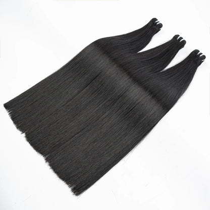 16A Double Drawn Vietnamese Bone Straight Bundles with 13x4 Lace Frontal 100% Raw Human Hair Bundle with 2x6/5x5 HD Lace Closure