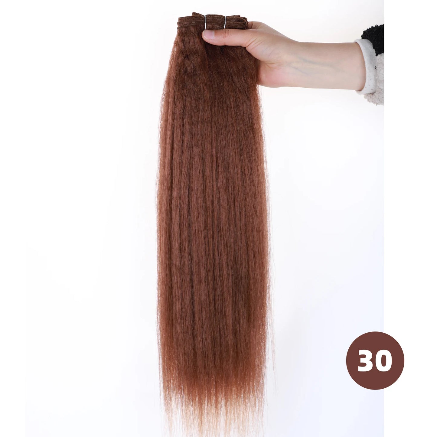 Blice Synthetic Yaki Straight Hair Bundles 10-24inch Super Hair Weaving Pure Color Sew In Hair Extensions 100g Per Piece