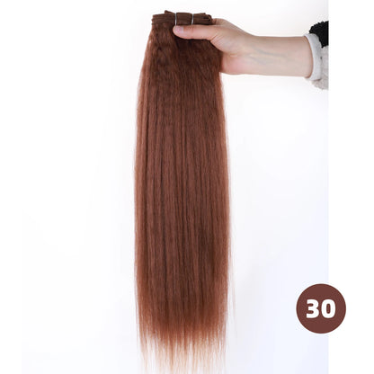 Blice Synthetic Yaki Straight Hair Bundles 10-24inch Super Hair Weaving Pure Color Sew In Hair Extensions 100g Per Piece
